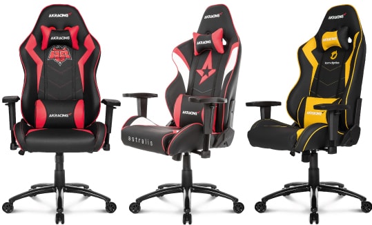 AKRacing special edition chairs for Hellraisers, Astralis and Team Dignitas