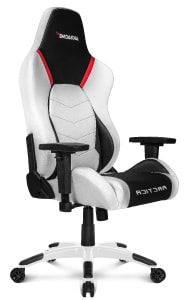 The reviewed Arctica in white/black colours at an angle.