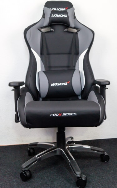 Frontal view of the ProX Series in black, white and grey colours.