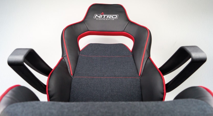 Frontal view of the reviewed E220 Evo's seating surface and backrest