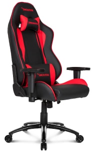 The Nitro Series chair in black/red colour at an angle.